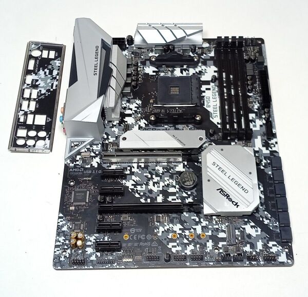 ASRock B450 Steel Legend SocketAM4 BIOS最新10.41 ATXマザーボード 動作品 送料無料