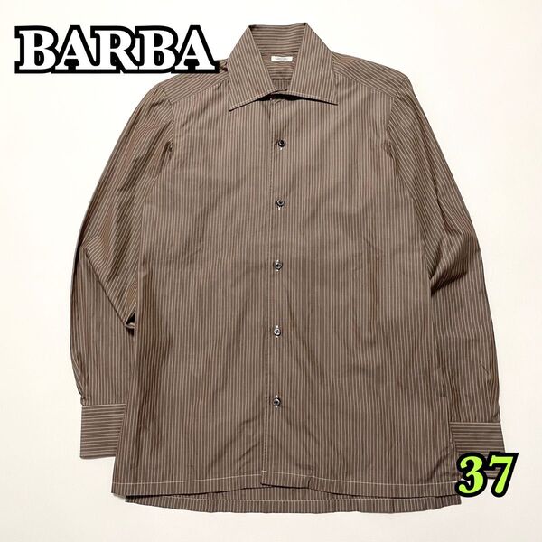 395★美品★BARBA バルバ ドレスシャツ ストライプ コットン イタリア製