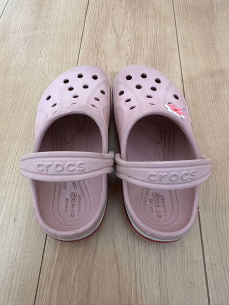 crocs サンダル ピンク キッズ C11 (17.5 cm)