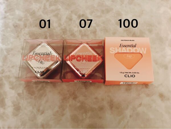 CLIOクリオ エッセンシャルリップチークタップ 01 07 シャドウタップ100
