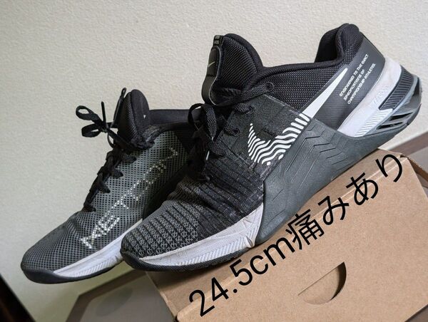 NIKE ナイキMetcon 7 レディースシューズ黒24.5 ブラック 中古
