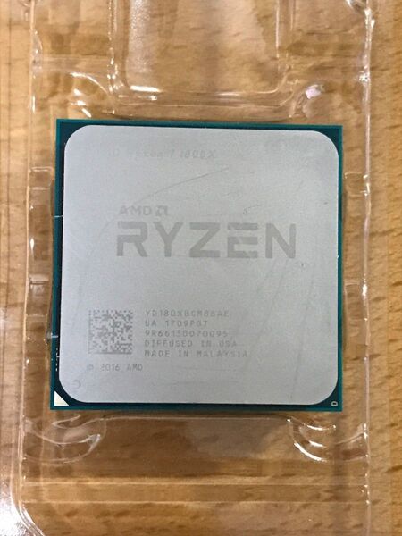 【動作確認済み】AMD Ryzen 7 1800X (Socket AM4 3.6GHz 95W Summit Ridge)