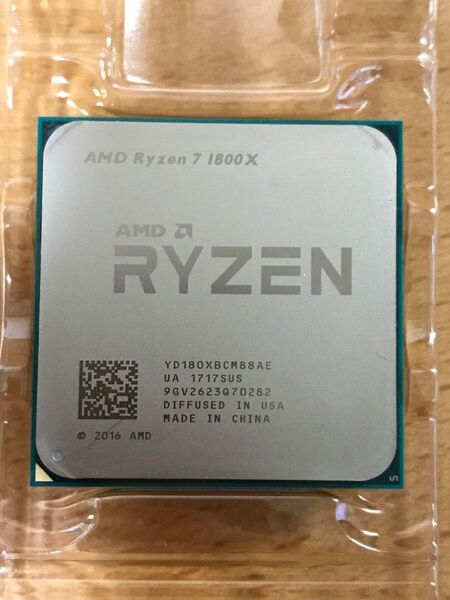 2)【動作確認済み】AMD Ryzen 7 1800X (Socket AM4 3.6GHz 95W Summit Ridge)