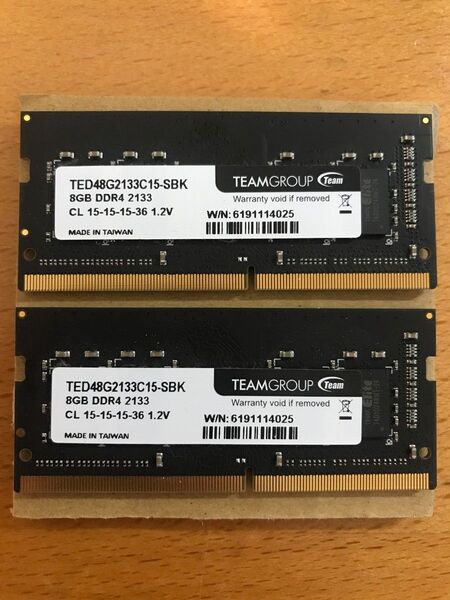TEAMGROUP TED48G2133C15-SBK PC4-17000 DDR4-2133 (8GB×2枚 計16GB)