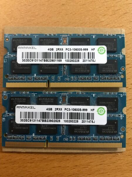 Ramaxel RMT3020EC58E9F1333 PC3-10600 DDR3-1333 (4GB×2枚 計8GB)