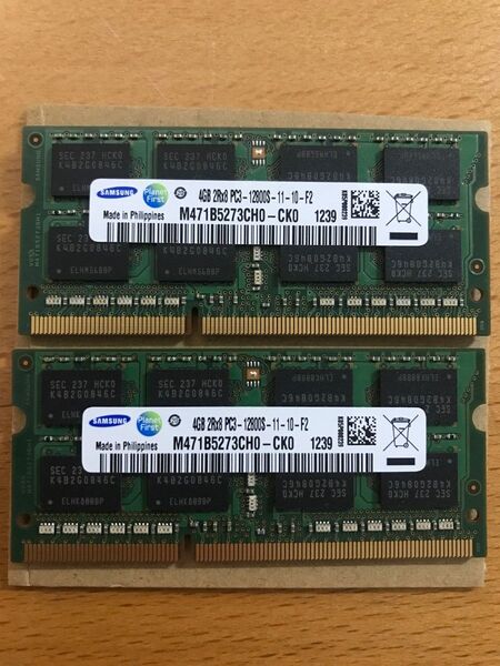 SAMSUNG M4715373CH0-CK0 PC3-12800 DDR3-1600 (4GB×2枚 計8GB)