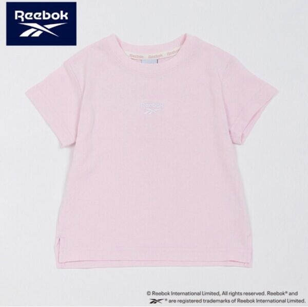新品未使用 Reebok リーボック 半袖 Tシャツ 110 女の子 カットソー プティマイン コラボ 運動会 スポーツ ピンク