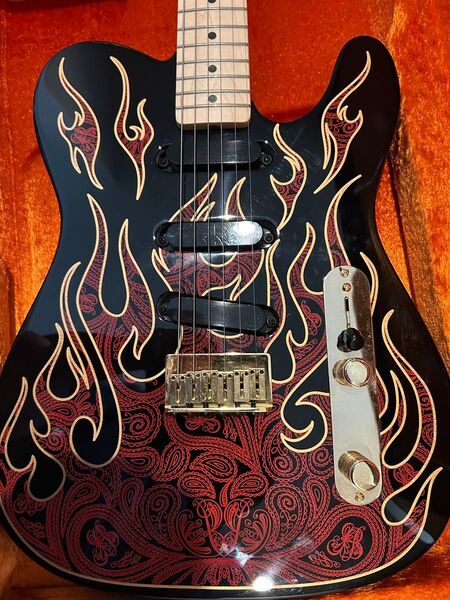 James Burton Telecaster Red Paisley Flames