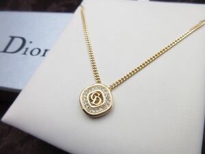 【極上美品】Christian Dior ネックレス ロゴ クリスチャン ディオール ヴィンテージ アクセサリー レディース 結婚式 レア ya-28-35