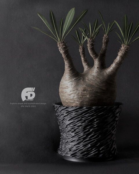 Adv-035(130×100)植木鉢 おしゃれ シンプル プラ鉢 多肉 塊根植物 観葉 3d鉢 Adv鉢 アガベ グラキリス