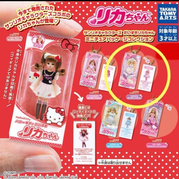 サンリオキャラクターズ だいすきリカちゃん ミニチュアパッケージコレクション