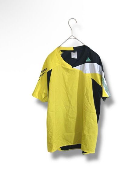 adidasアディダス半袖プラクティスシャツ サッカー・フットサルL C54