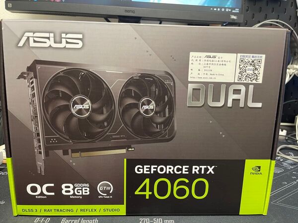 動作確認済み ASUS Dual RTX4060 OC グラフィックボード