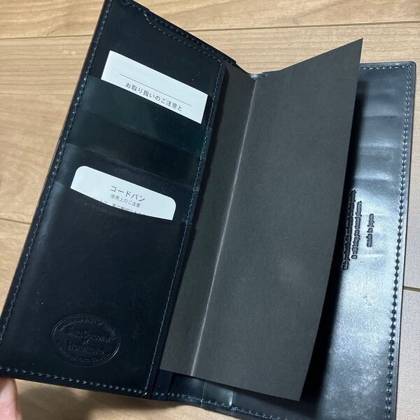 美品 GANZO シェルコードバン マチ無し長財布 ガンゾ SHELL CORDOVAN 2 札入れ ホーウィン社 本革 馬革