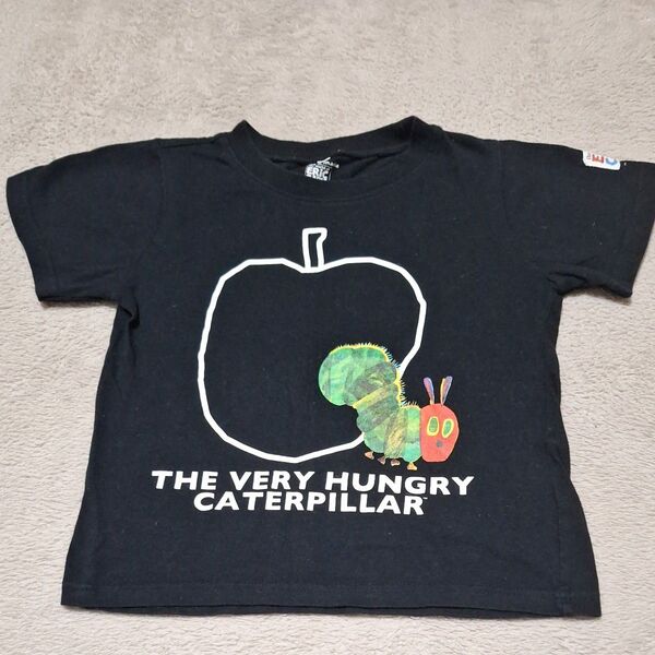 THE VERY HUNGRY CATERPILLAR Tシャツ 120 黒 ブラック ERIC CARLE