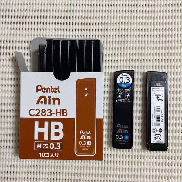 ぺんてる シャープ芯 ぺんてるアイン 0.3mm HB 10個 C283-HB