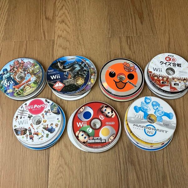 Wii ソフト 40本セット 太鼓の達人 ドラゴンクエスト10 スーパーマリオブラザーズ ディスクのみ マリオカート