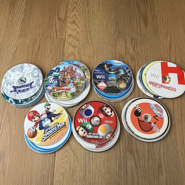 Wii ソフト 40本セット スーパーマリオブラザーズ モンスターハンター 太鼓の達人 ドラゴンクエスト ディスクのみ