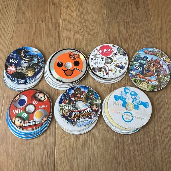 Wii ソフト 40本セット マリオカート 太鼓の達人 ドラゴンクエスト モンスターハンター ディスクのみ Nintendo