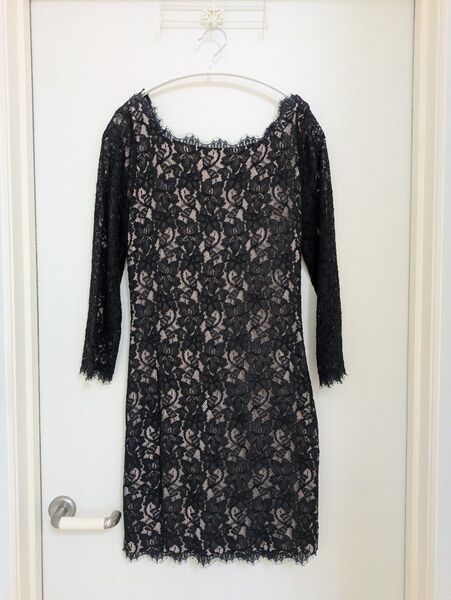 Diane von Furstenberg ダイアンフォンファステンバーグ☆黒レースドレスワンピース