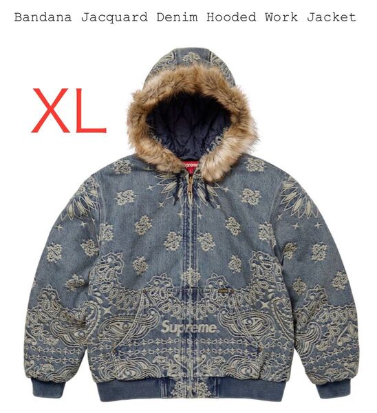 【値段交渉歓迎】25SS Supreme Bandana Jacquard Denim Work Jacket XL
