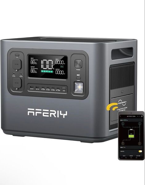 新品未開封 AFERIY ポータブル電源 2400 大容量 ポータブルバッテリー