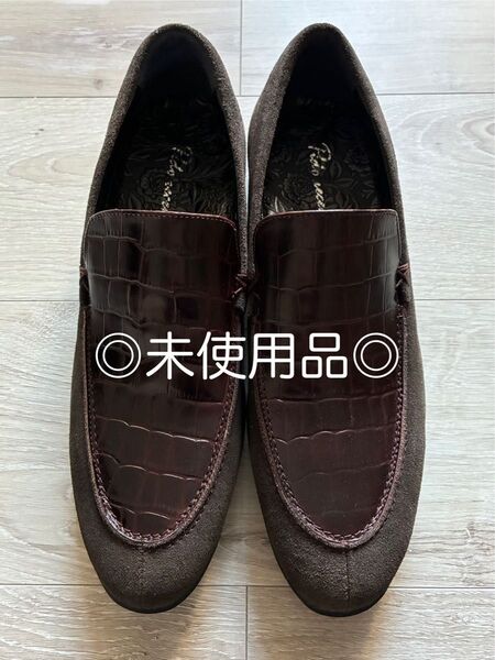 ◎新品未使用◎ Pido Recente(ピド レシェンテ)ボルドー クロコ型押し サイズ約(24.5cm)〜25cm