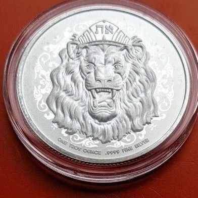 2021年ニウエ轟くユダのライオン銀貨プルーフ1オンスカプセルケース入