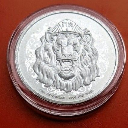2021年ニウエ轟くユダのライオン銀貨プルーフ1オンスカプセルケース入