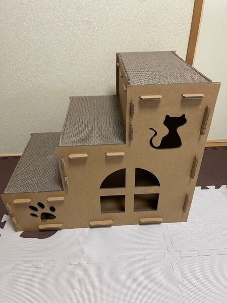 猫ハウス 段ボール 爪研ぎ キャットタワー 階段 猫用爪とぎ 猫ハウス ステップ