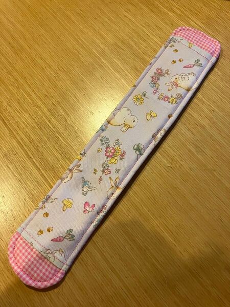 ハンドメイド 水筒紐カバー うさぎ柄 ピンク