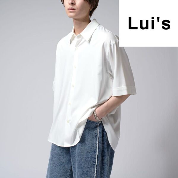【Lui's】バンブーレーヨンエアリーショートスリーブシャツ ホワイト