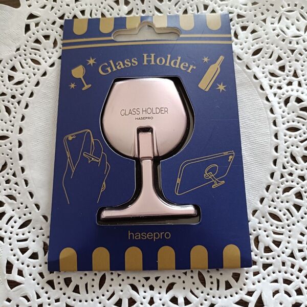 スマホグリップ グラスホルダー ローズゴールド ハセプロ GLH-03 スマホリング
