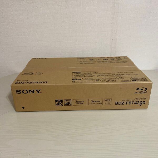 SONY BDZ-FBT4200 ブルーレイレコーダー 4Kチューナー内蔵 新品・未使用品