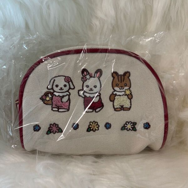 シルバニア サガラ刺繍ポーチ シルバニアファミリー展40th 限定グッズ