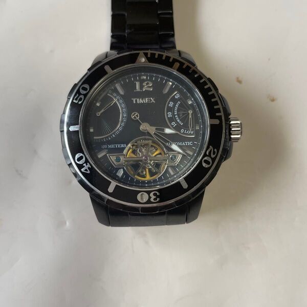 TIMEX 腕時計 自動巻き メンズ ブラック系
