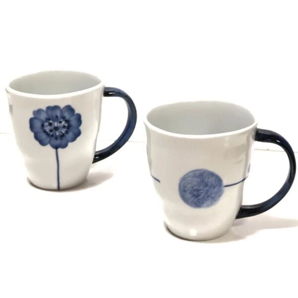 波佐見焼 和山窯 flowers マグカップ 一輪花 フラワーボール 2個 ペア セット