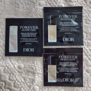 DIOR ディオールスキン フォーエヴァー フルイド グロウ & ディオールスキン フォーエヴァー グロウ ヴェール サンプル3点