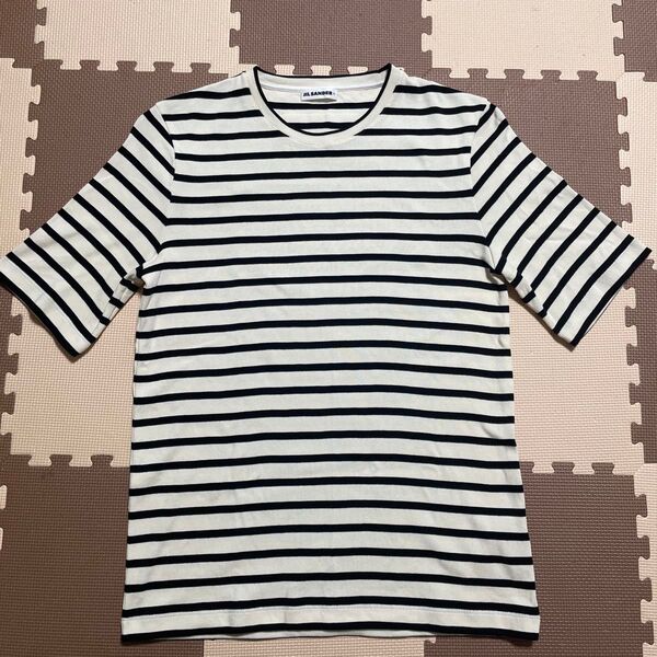 【美品】 JIL SANDER+ ジルサンダー ボーダーカットソー