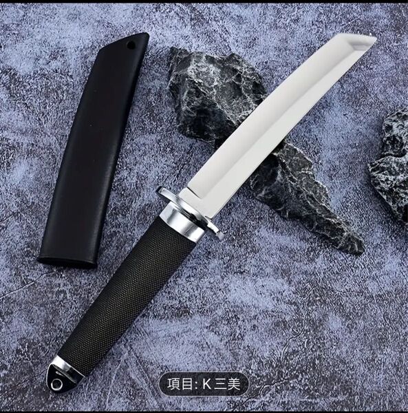 TANTO KNIFE キャンプ 登山 釣り アウトドア シースナイフ ハンティング サバイバルナイフ高硬度、鋭い刃、キャンプ