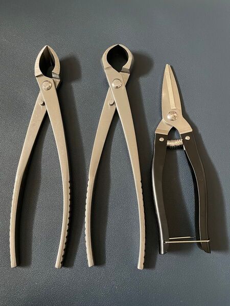 新品210㎜ 盆栽道具 コブ切 瘤切り 盆栽用 ぼんさいバサミ用品BONSAI TOOL 3個セット 剪定ばさみ