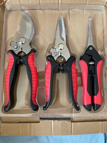 新品剪定ばさみ 枝切ばさみ 園芸ハサミ 剪定鋏 枝切り3個セット 剪定鋏セット
