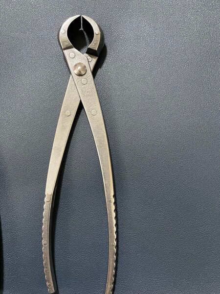 ステンレス製 丸刃コブ切り剪定鋏 シルバー 約21cm
