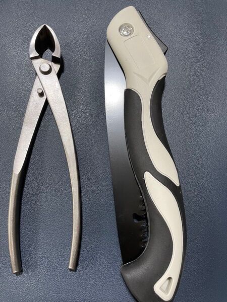 新品210㎜ 盆栽道具 コブ切 瘤切り 盆栽用 ぼんさいバサミ用品BONSAI TOOL 2個セット 剪定ばさみ