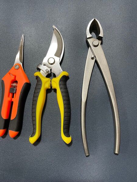 新品210㎜ 盆栽道具 コブ切 瘤切り 盆栽用 ぼんさいバサミ用品BONSAI TOOL 3個セット 剪定ばさみ