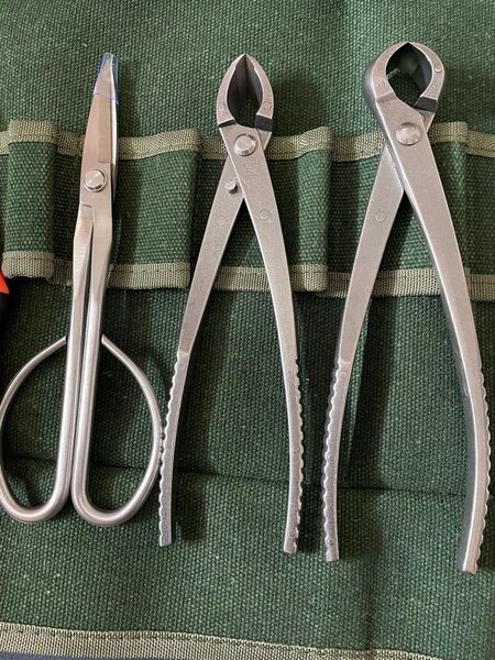 新品210㎜ ステンレス盆栽道具 コブ切 瘤切り 盆栽用 ぼんさいバサミ用品BONSAI TOOL 3個セット 剪定ばさみ