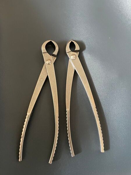 新品210㎜ ステンレス盆栽道具 コブ切 瘤切り 盆栽用 ぼんさいバサミ用品BONSAI TOOL 2個セット 剪定ばさみ
