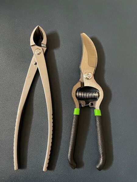 新品210㎜ ステンレス盆栽道具 コブ切 瘤切り 盆栽用 ぼんさいバサミ用品BONSAI TOOL 2個セット 剪定ばさみ