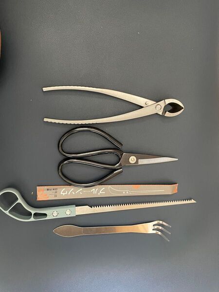 新品210㎜ 盆栽道具 コブ切 瘤切り 盆栽用 ぼんさいバサミ用品BONSAI TOOL 4個セット 剪定ばさみ