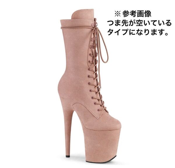 Pleaser FLAMINGO プリーザー フラミンゴ us6(21.5cm〜23cm) レースアップブーツ(つま先空きタイプ)